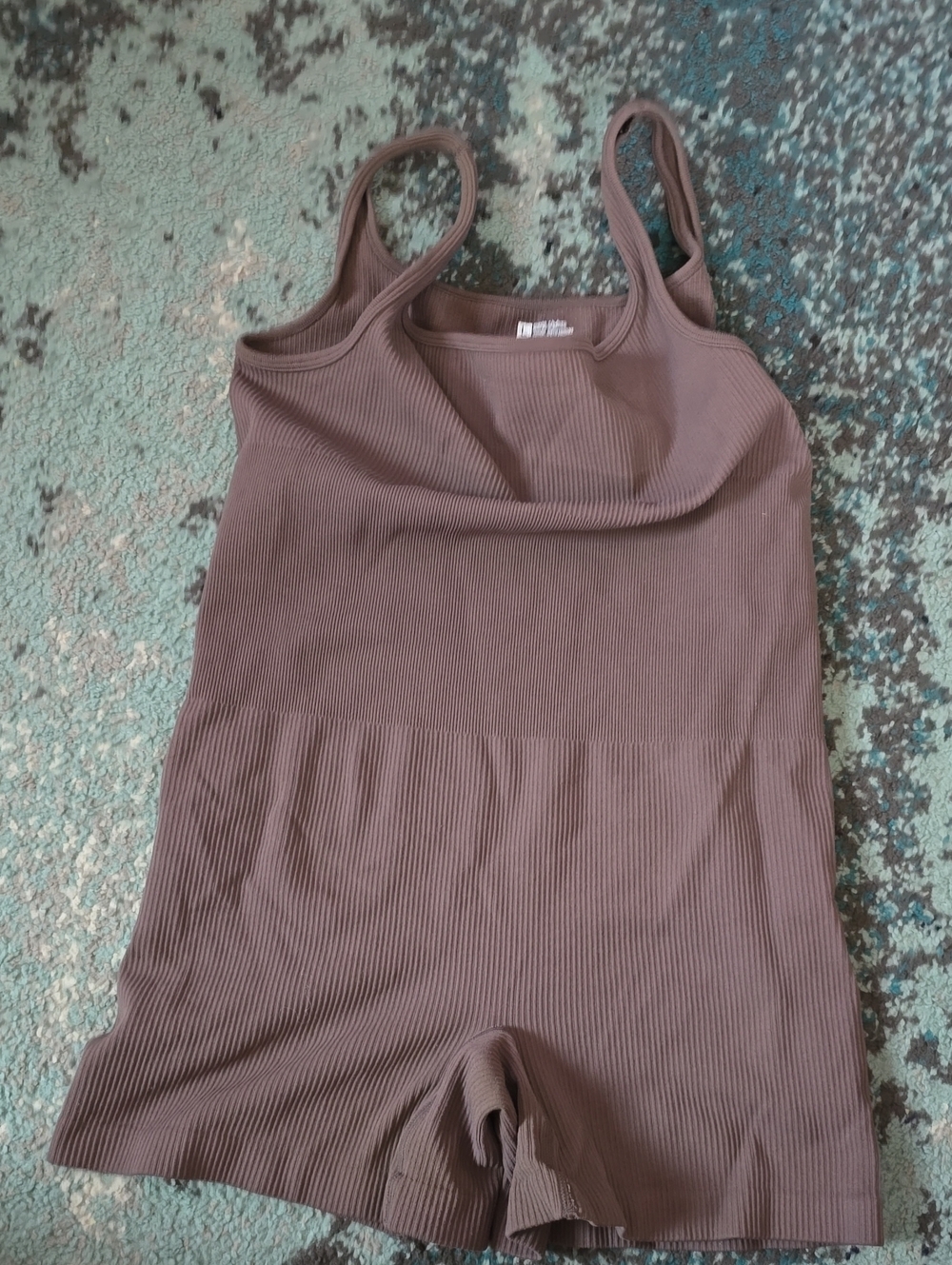 Ribbed Brown MATERNITY One-Piece Romper